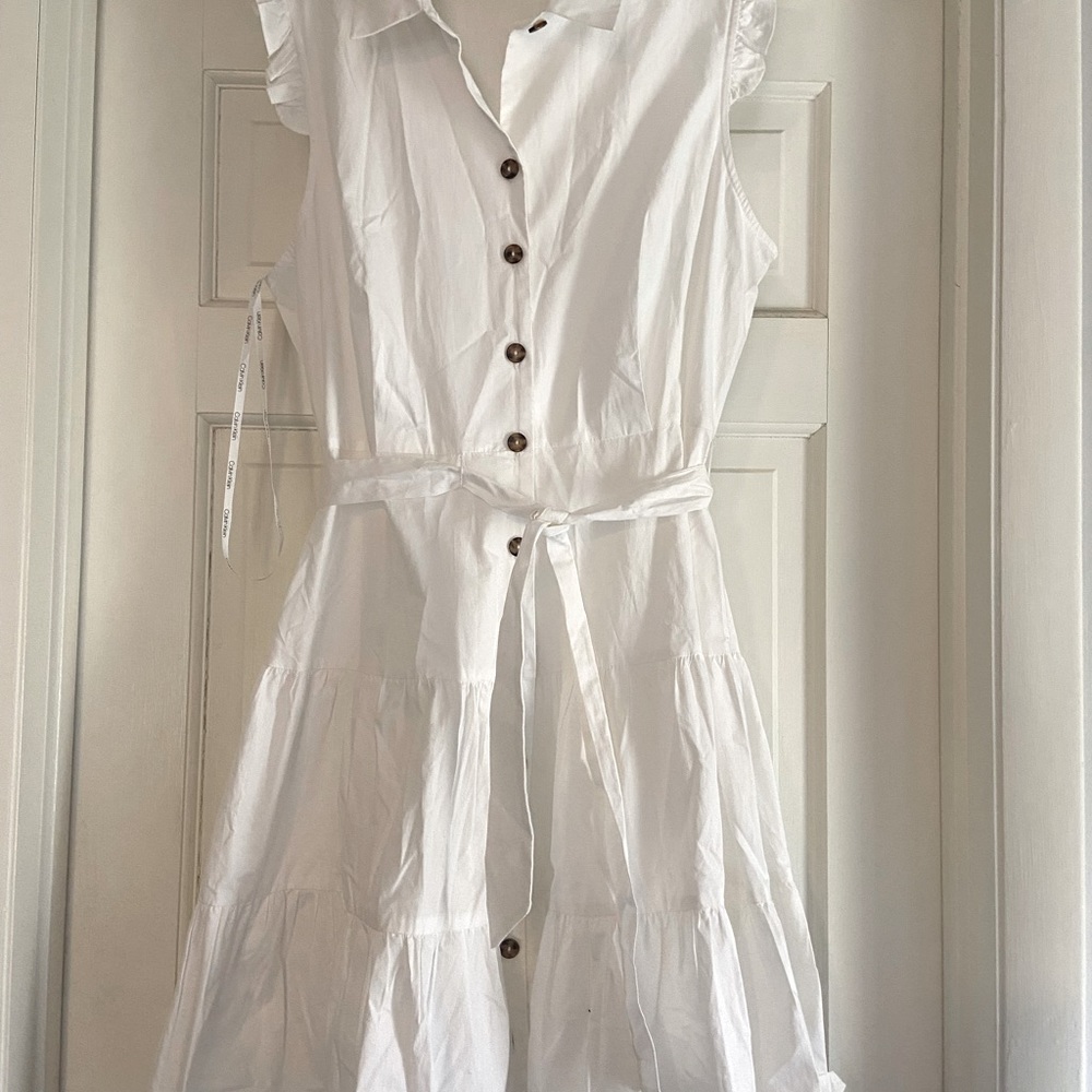 Calvin Klein sleeveless shirt dress size 14